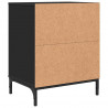 Szafka Nocna Czarny 49 x 36 x 61 cm Materiał drewnopochodny
