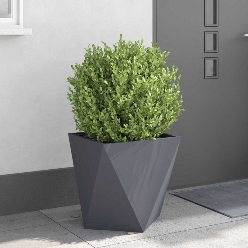 Donica 2 pcs Antracyt 50 x 50 x 50 cm Stal