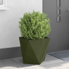 Donica 2 pcs Zielony oliwkowy 50 x 50 x 50 cm Stal