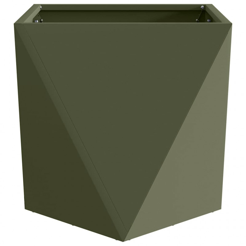 Donica 2 pcs Zielony oliwkowy 50 x 50 x 50 cm Stal