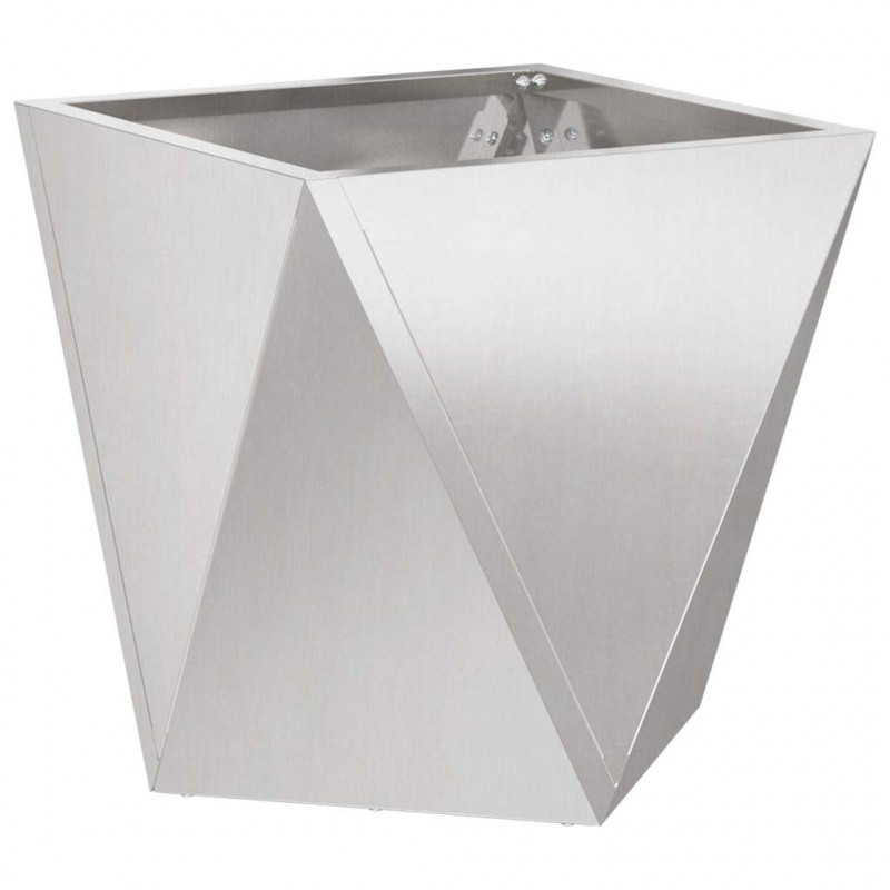 Donica 2 pcs Srebrny 50 x 50 x 50 cm Stal nierdzewna