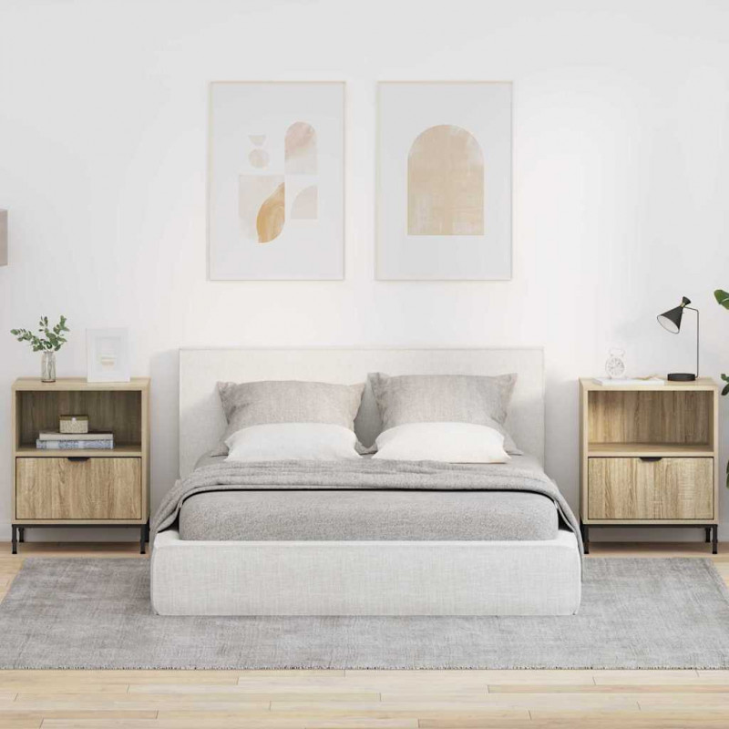 Szafka Nocna z szufladą 2 pcs dąb sonoma 49 x 36 x 61 cm