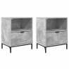 Szafka Nocna z szufladą 2 pcs Betonowy szary 49 x 36 x 61 cm