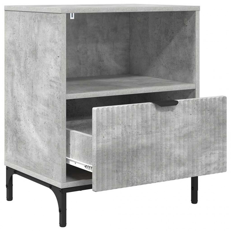 Szafka Nocna z szufladą 2 pcs Betonowy szary 49 x 36 x 61 cm