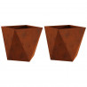 Donica 2 pcs Rdzawy 50 x 50 x 50 cm
