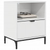 Szafka Nocna 2 pcs Biały na wysoki połysk 49 x 36 x 61 cm