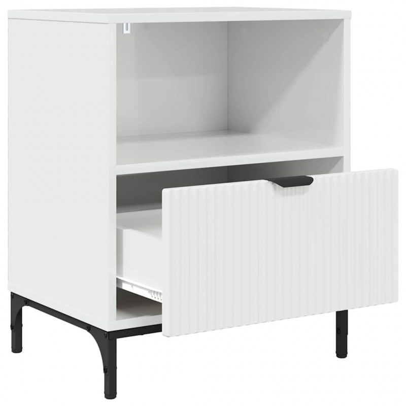 Szafka Nocna 2 pcs Biały na wysoki połysk 49 x 36 x 61 cm