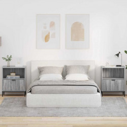 Szafka Nocna z szufladą 2 pcs Szary dąb sonoma 49 x 36 x 61 cm