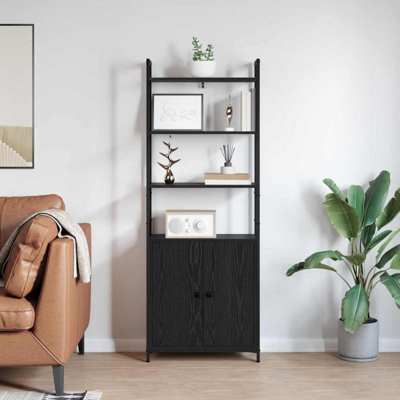 Szafka na książki Czarny Dąb 60 x 24 x 161 cm
