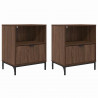 Szafka Nocna z szufladą 2 pcs Brązowy dąb 49 x 36 x 61 cm
