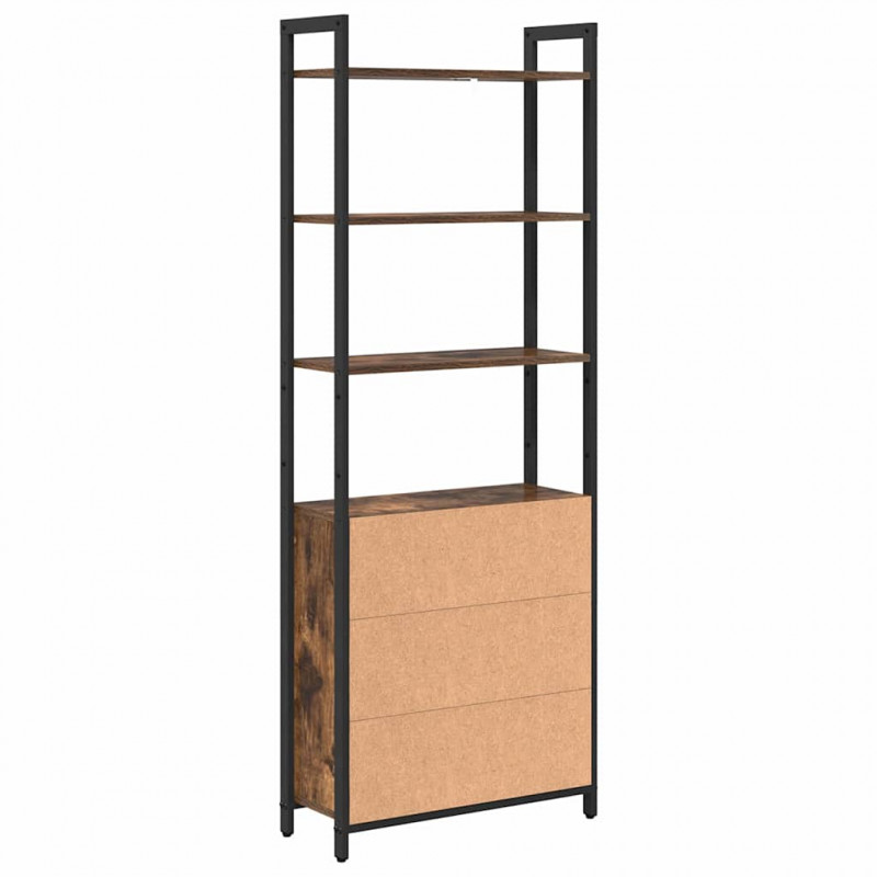 Szafka na książki Dąb wędzony 60 x 24 x 161 cm