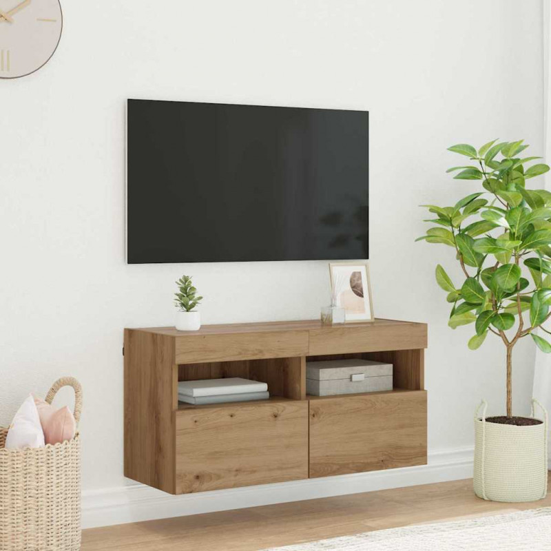 Szafka pod telewizor Dąb rzemieślniczy 80 x 30 x 40 cm