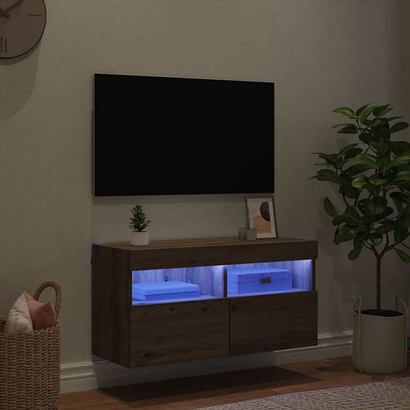 Szafka pod telewizor Dąb rzemieślniczy 80 x 30 x 40 cm