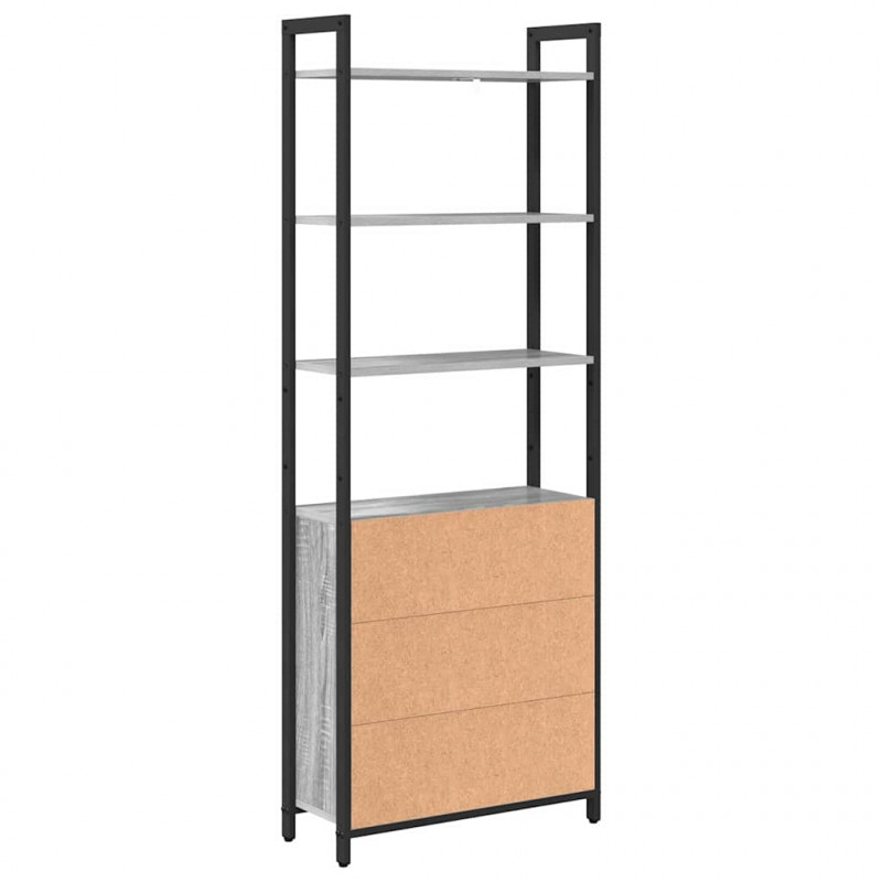 Szafka na książki Szary Sonoma 60 x 24 x 161 cm