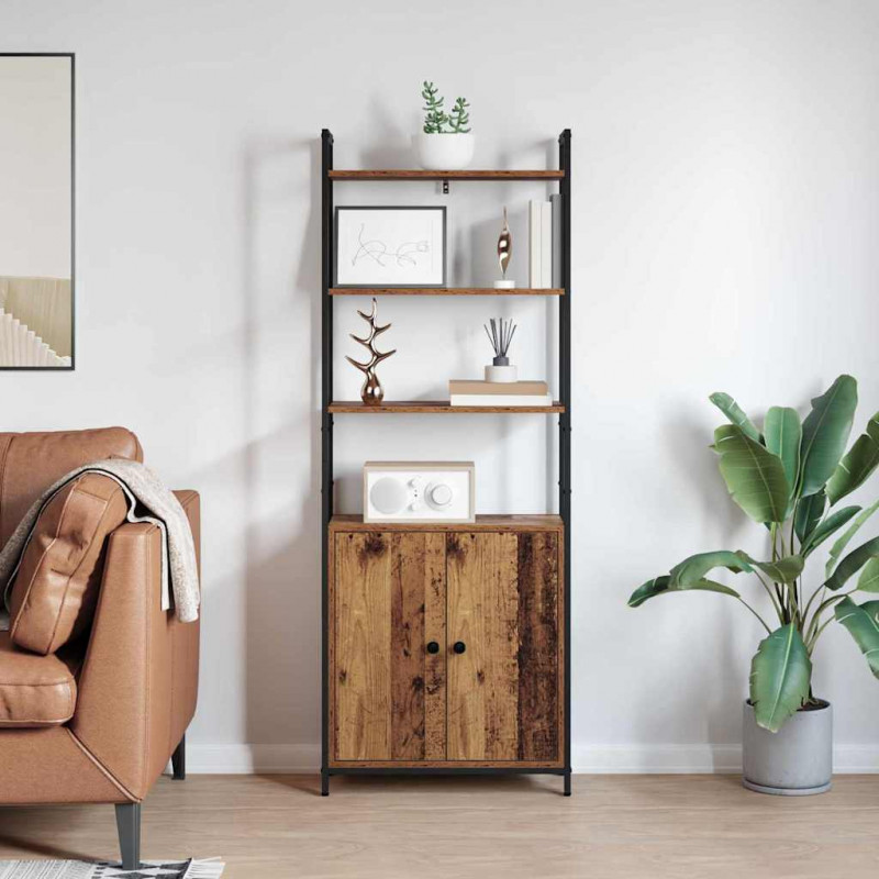 Szafka na książki Stare drewno 60 x 24 x 161 cm