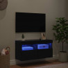 Szafka pod telewizor Ze LED Lights Czarny Dąb 80 x 30 x 40 cm