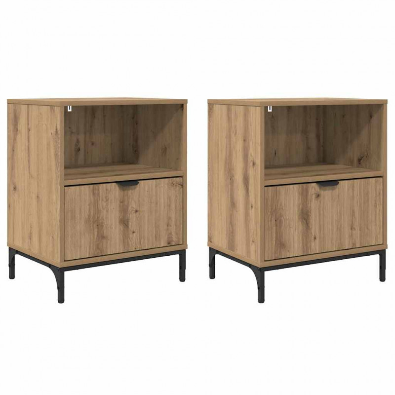 Szafka Nocna z szufladą 2 pcs dąb artisan 49 x 36 x 61 cm