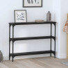 Konsola Czarny dąb 100 x 22,5 x 75 cm Materiał drewnopochodny