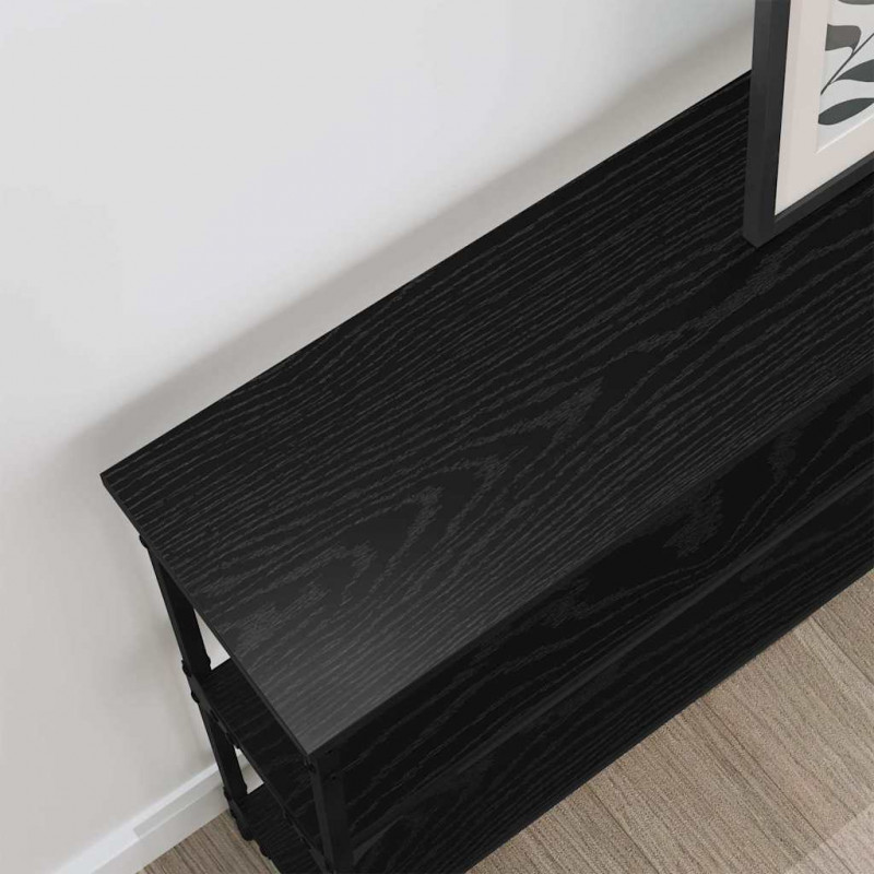Konsola Czarny dąb 100 x 22,5 x 75 cm Materiał drewnopochodny