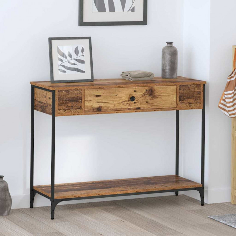 Konsola Stare drewno 100 x 34.5 x 75 cm Materiał drewnopochodny