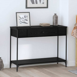 Konsola Czarny dąb 100 x 34.5 x 75 cm Materiał drewnopochodny