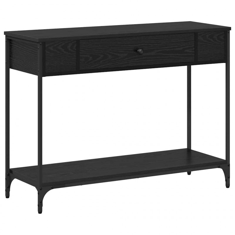 Konsola Czarny dąb 100 x 34.5 x 75 cm Materiał drewnopochodny