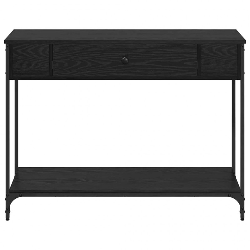 Konsola Czarny dąb 100 x 34.5 x 75 cm Materiał drewnopochodny