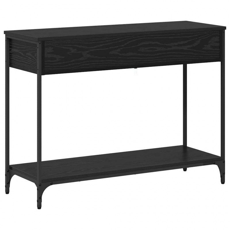 Konsola Czarny dąb 100 x 34.5 x 75 cm Materiał drewnopochodny