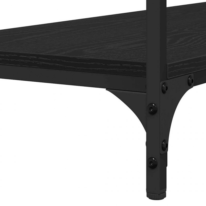 Konsola Czarny dąb 100 x 34.5 x 75 cm Materiał drewnopochodny