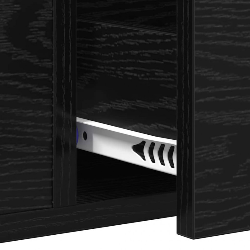 Konsola Czarny dąb 100 x 34.5 x 75 cm Materiał drewnopochodny