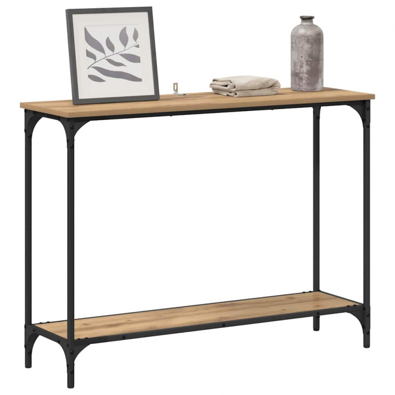Konsola dąb artisan 101 x 30.5 x 75 cm Materiał drewnopochodny
