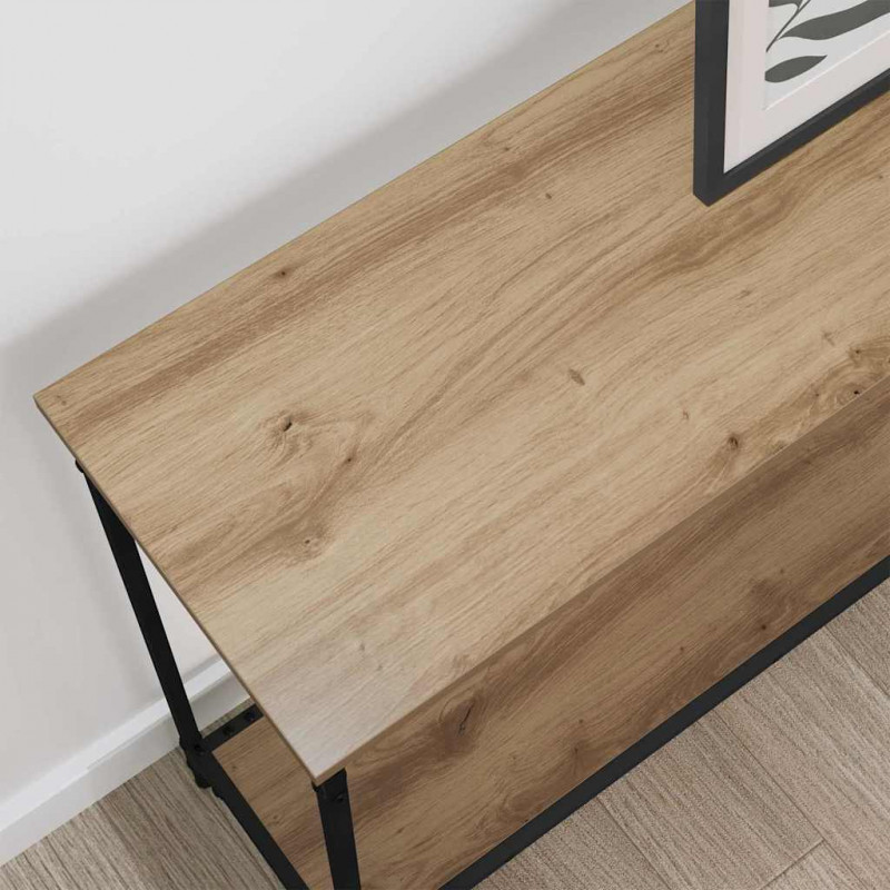 Konsola dąb artisan 101 x 30.5 x 75 cm Materiał drewnopochodny