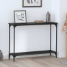 Konsola Czarny dąb 101 x 30.5 x 75 cm Materiał drewnopochodny