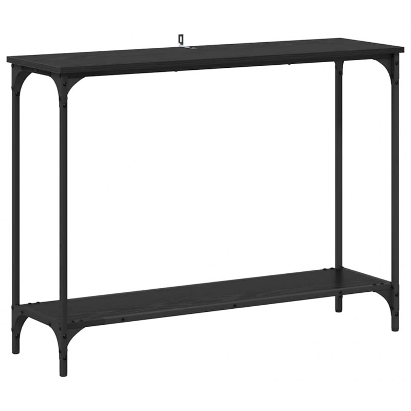 Konsola Czarny dąb 101 x 30.5 x 75 cm Materiał drewnopochodny