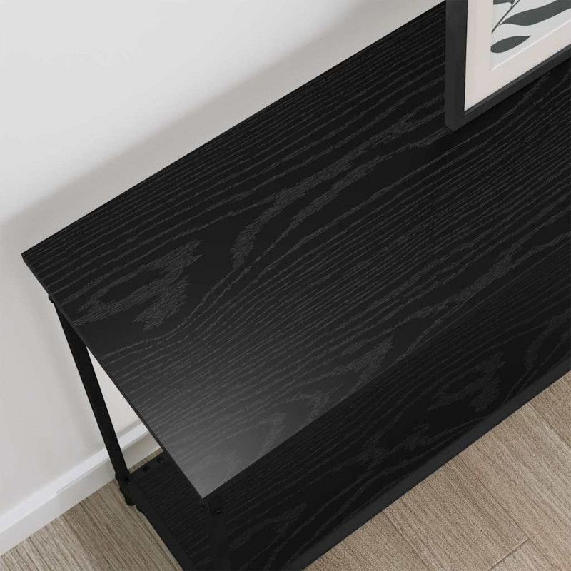 Konsola Czarny dąb 101 x 30.5 x 75 cm Materiał drewnopochodny
