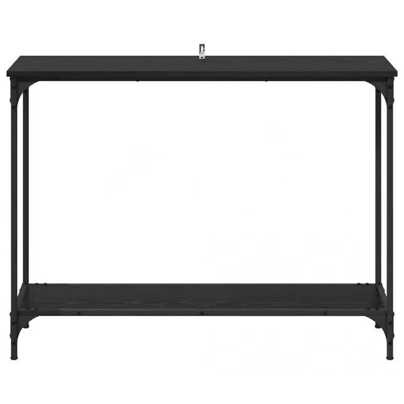 Konsola Czarny dąb 101 x 30.5 x 75 cm Materiał drewnopochodny