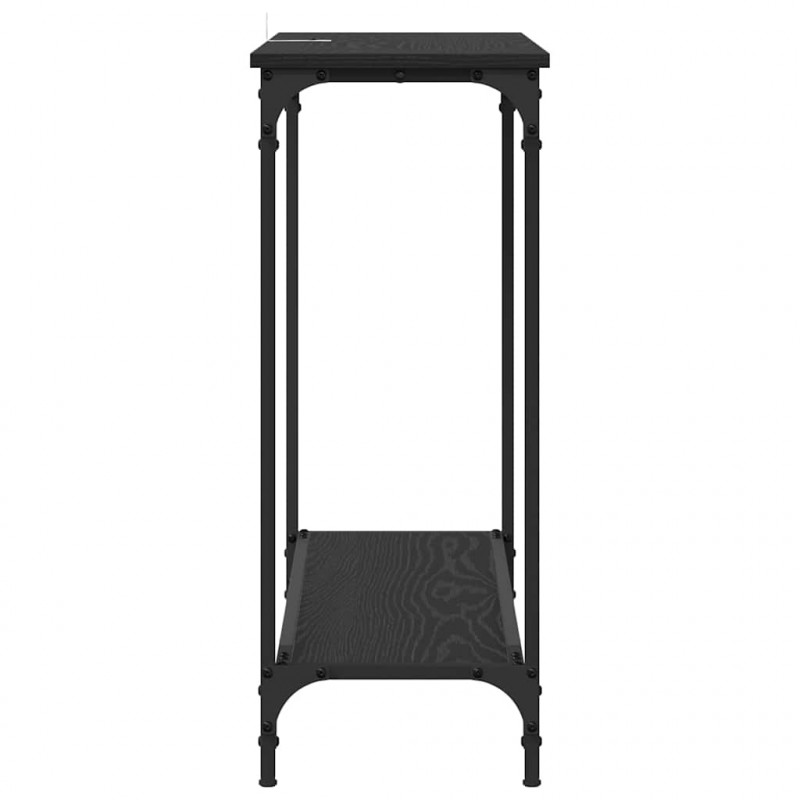 Konsola Czarny dąb 101 x 30.5 x 75 cm Materiał drewnopochodny