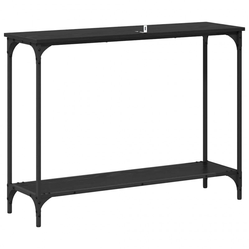Konsola Czarny dąb 101 x 30.5 x 75 cm Materiał drewnopochodny