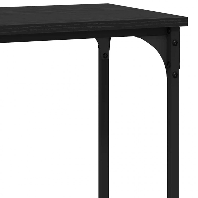 Konsola Czarny dąb 101 x 30.5 x 75 cm Materiał drewnopochodny