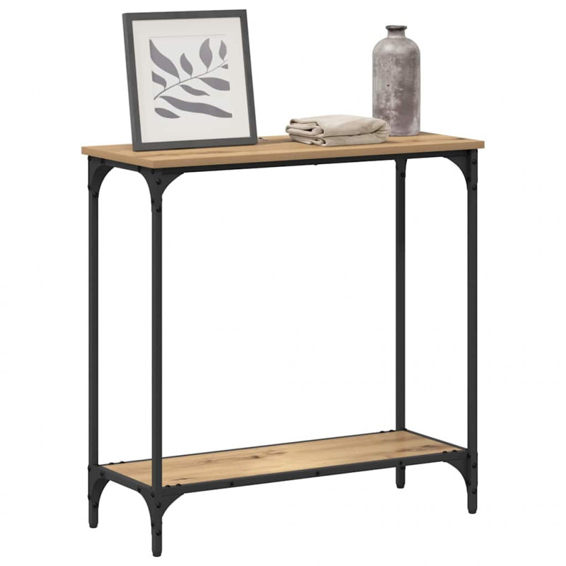 Konsola dąb artisan 75 x 30.5 x 75 cm Materiał drewnopochodny