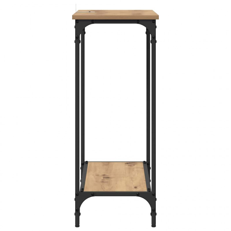 Konsola dąb artisan 75 x 30.5 x 75 cm Materiał drewnopochodny