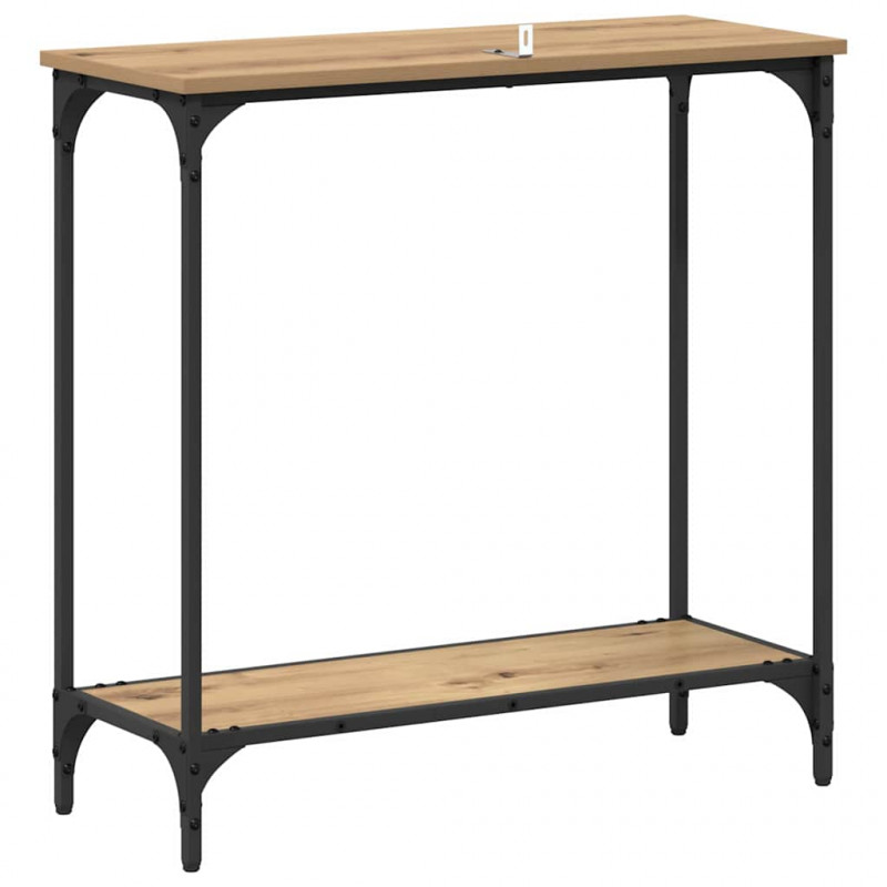 Konsola dąb artisan 75 x 30.5 x 75 cm Materiał drewnopochodny