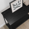 Konsola Czarny dąb 75 x 30.5 x 75 cm Materiał drewnopochodny
