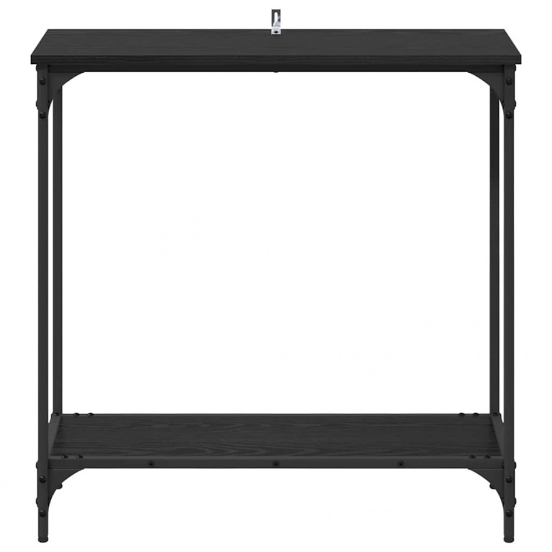 Konsola Czarny dąb 75 x 30.5 x 75 cm Materiał drewnopochodny