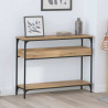 Konsola dąb artisan 100 x 29 x 75 cm Materiał drewnopochodny