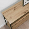 Konsola dąb artisan 100 x 29 x 75 cm Materiał drewnopochodny