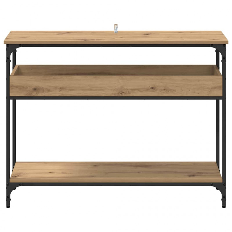 Konsola dąb artisan 100 x 29 x 75 cm Materiał drewnopochodny