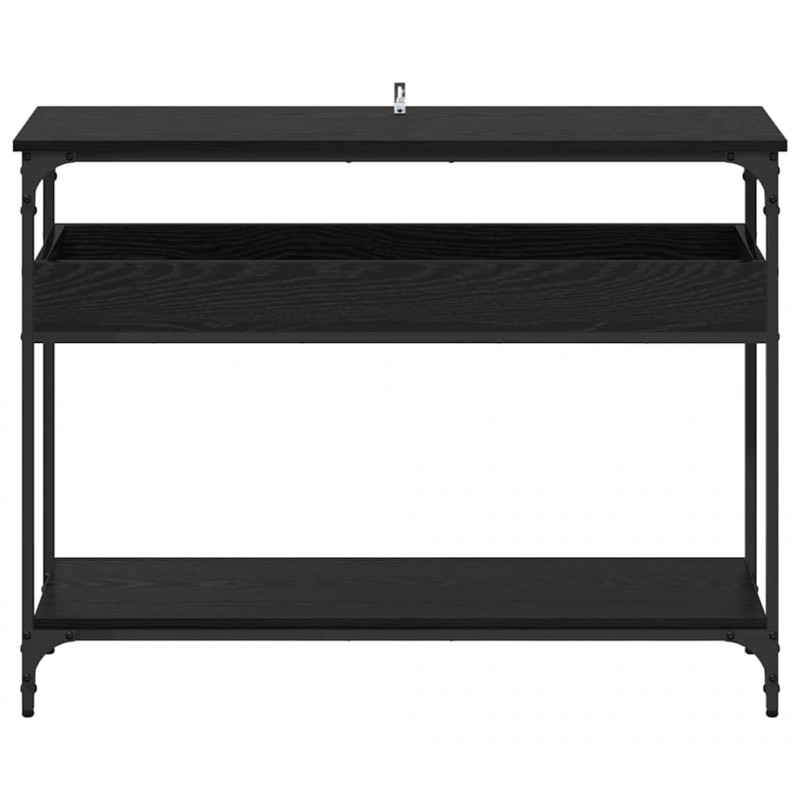 Konsola Czarny dąb 100 x 29 x 75 cm Materiał drewnopochodny