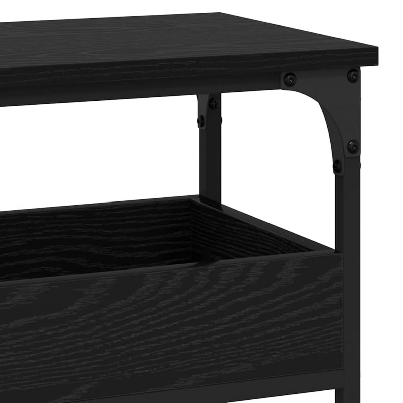Konsola Czarny dąb 100 x 29 x 75 cm Materiał drewnopochodny