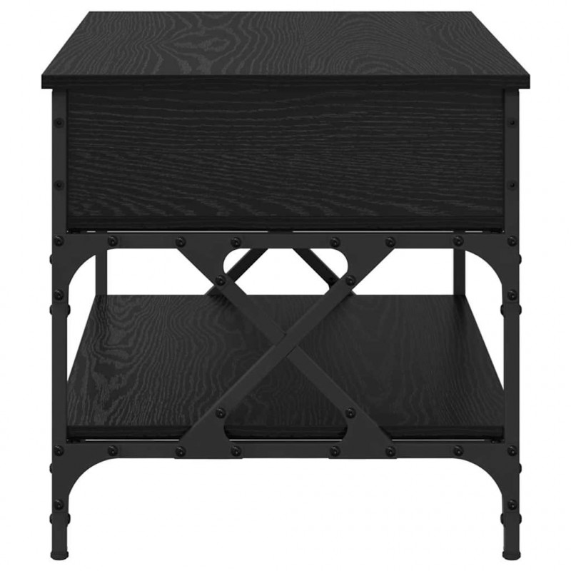 Stolik kawowy Czarny Dąb 70x50x50cm Materiał drewnopochodny